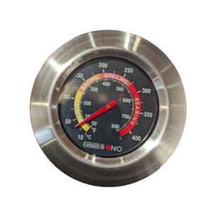 Thermometer for ceramic grill body