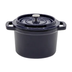 Grand Feu Enamelled Cast Iron Mini Casserole Pot Blue 0.65L