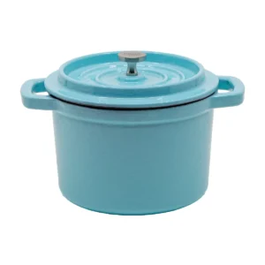 Grand Feu Enamelled Cast Iron Mini Casserole Pot Light Blue 0.65L