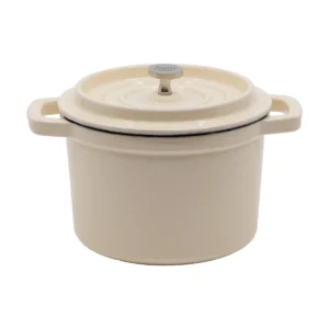 Grand Feu Enamelled Cast Iron Mini Casserole Pot White 0.65L